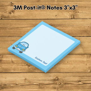 Post-it® Voiture de dessin animé bleue