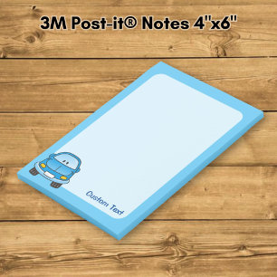 Post-it® Voiture de dessin animé bleue