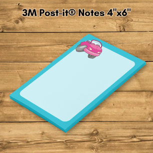Post-it® Voiture de dessin animé rose