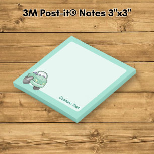 Post-it® Voiture de dessin animé vert menthe