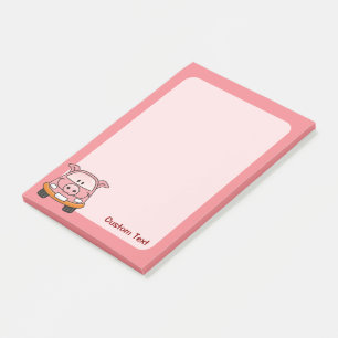Post-it® Voiture de dessin de porc