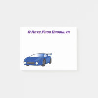 Voiture de sport bleue avec illustration airfos