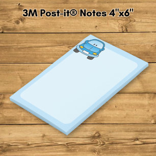 Post-it® Voiture dessin animé bleu
