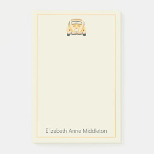 Post-it® Voiture Vintage Buggy  Jaune Personnalisée