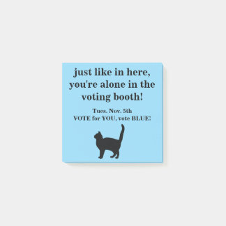 Post-it® Votez Blue Cat 2 Post-It Notes