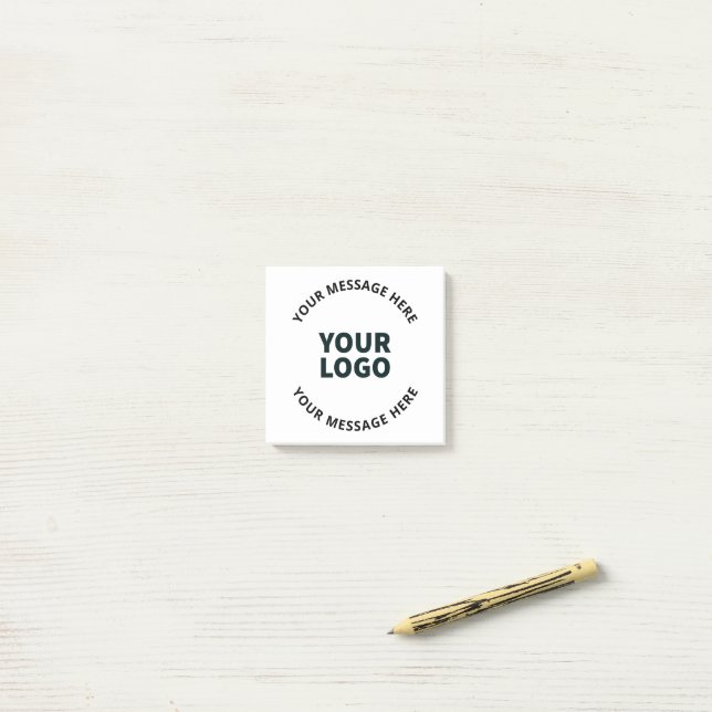 Post-it® Votre logo, conception, photo, oeuvre d'art ou aut (Sur un bureau)