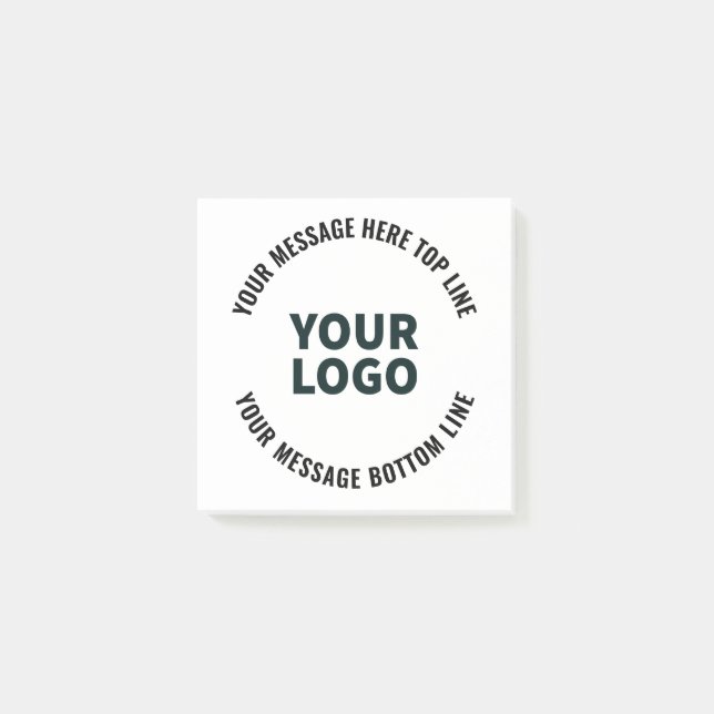 Post-it® Votre logo ou image | Texte modifié en gras (Devant)
