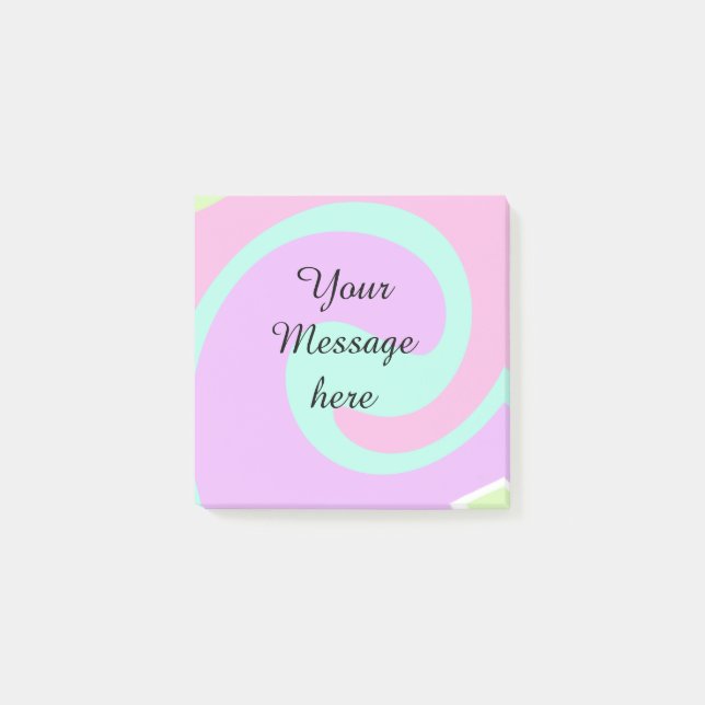 Post-it® Votre message ici ajouter texte nom monogramme ros (Devant)