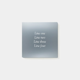 Post-it® Votre message ici fond métallisé gris bleu