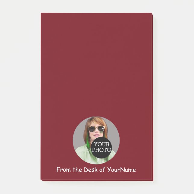 Post-it® Votre Message Photo Personnaliser Cette Bourgogne  (Devant)