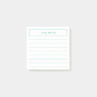 Votre nom Corporate Minimalist Turquoise/Blanc Lin