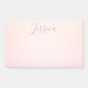 Post-it® Votre nom Elegant Script Soft Ombre
