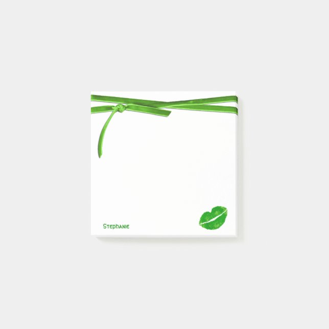 Post-it® Votre nom | Green Irish Kiss Lipstick Blot Graphiq (Devant)