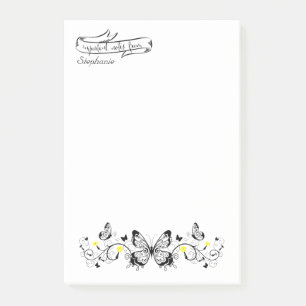 Post-it® VOTRE NOM   notes importantes de - Lacy Butterfly