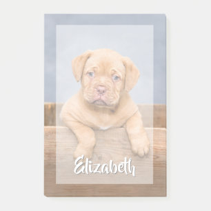 Post-it® Votre Photo Simple Moderne White Script Nom Overla