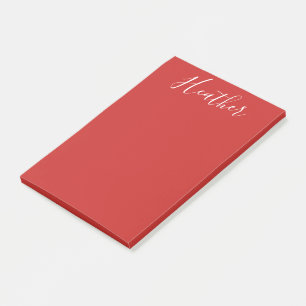 Post-it® Votre script blanc personnalisé en rouge