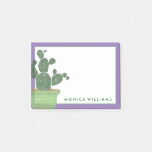 Post-it® Votre texte Cactus Succulents aquarelles