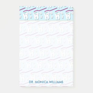 Post-it® Votre texte   Dents mignons et brosses à dents