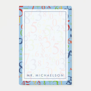 Post-it® Votre texte Maths colorées