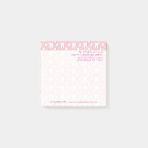 Post-it® Votre texte   Mignonne Dentille Bureau dentaire
