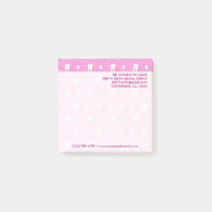 Post-it® Votre texte Mignonne Dentille Bureau dentaire