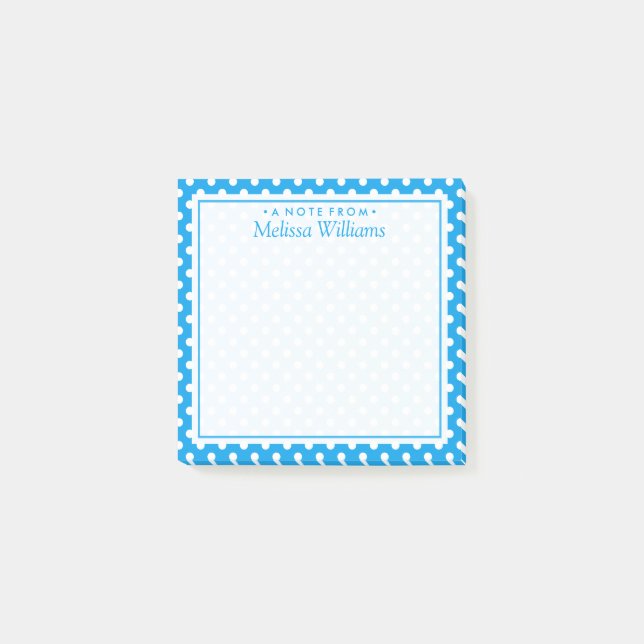 Post-it® Votre texte | Motif de point de polka (Devant)