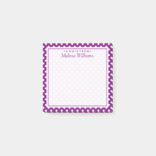 Post-it® Votre texte   Motif de point de polka