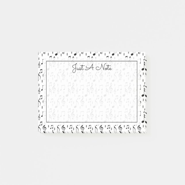Post-it® Votre texte | Notes musicales (Devant)
