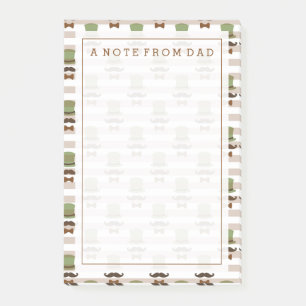 Post-it® Votre texte Top Hat Moustache