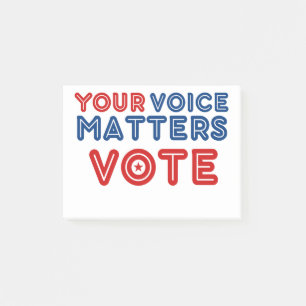 Post-it® Votre voix compte VOTER Démocratie