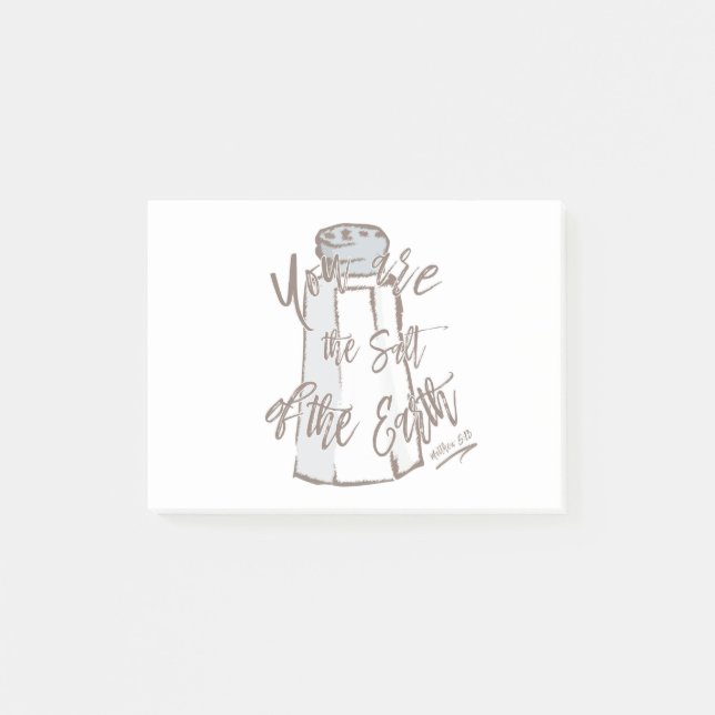 Post-it® Vous Êtes Le Sel De La Terre - Matthieu 5:13 (Devant)