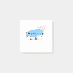 Post-it® vous êtes mon soleil jaune orange rayons de soleil