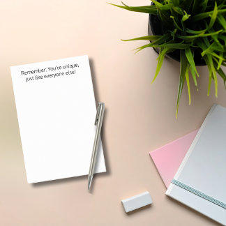 Post-it® Vous êtes unique comme tout le monde, Drôle, Perso