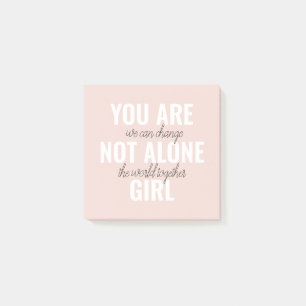 Post-it® Vous N'Êtes Pas Une Seule Fille Citation De Motiva