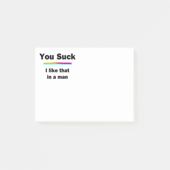 Post-it® Vous Pouvez Chanter. J'Aime Ça Dans Un Homme. (Devant)