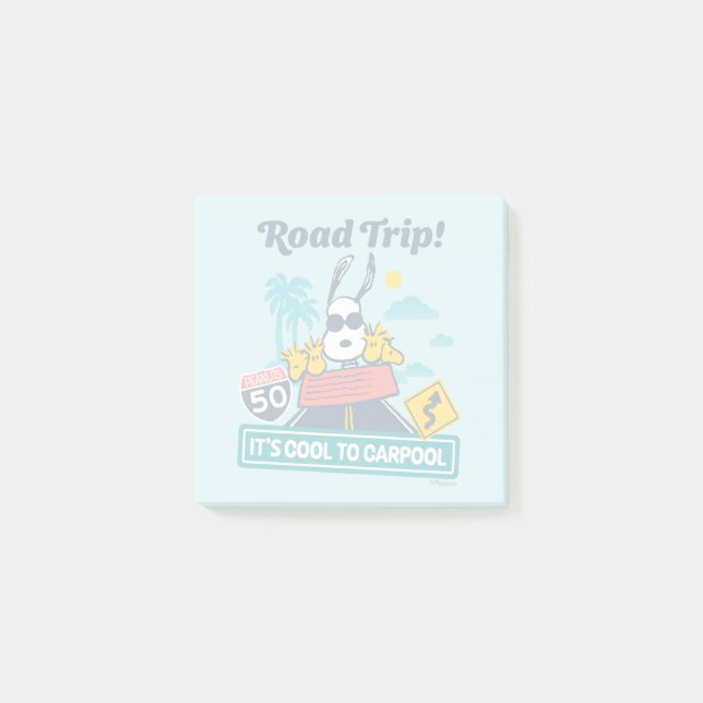 Post-it® Voyage sur route | cacahuètes C'est Cool au covoit (Devant)