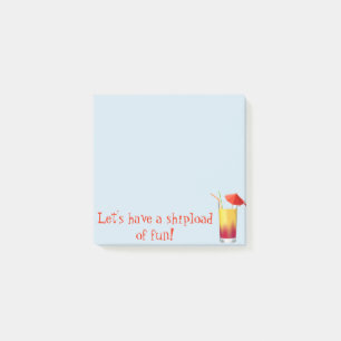 Post-it® Voyons un chargement de cocktail de croisière amus