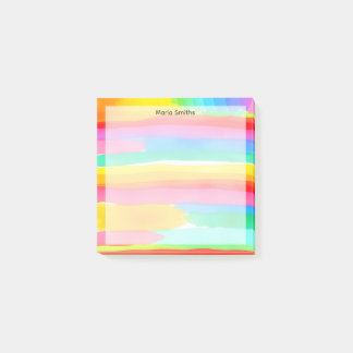 Post-it® Watercolor Rainbow Stripes