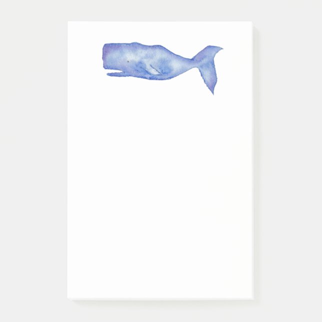 Post-it® Watercolor Whale (Devant)