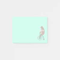 Whimsical Bunny and Bear Riding a Bike