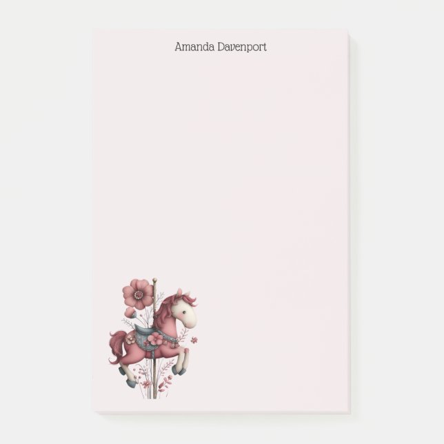 Post-it® Whimsical Carousel Horse Image (Devant)