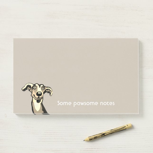 Post-it® Whippet, notes pawsome (Sur un bureau)
