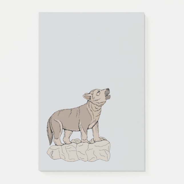 Post-it® Wolf Pup Howling (Devant)