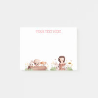 Woodland Animaux comestibles Post It Notes Happy F
