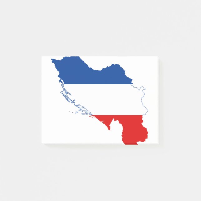 Post-it® YOUGOSLAVIE - drapeau/couleurs/carte/crête/emblème (Devant)