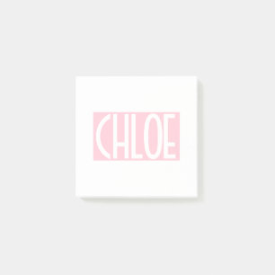 Post-it® Your Bold White Text on Light Pink
