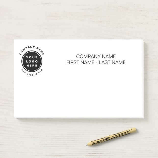 Post-it® Your Business Logo Promoteur Business Company (Sur un bureau)