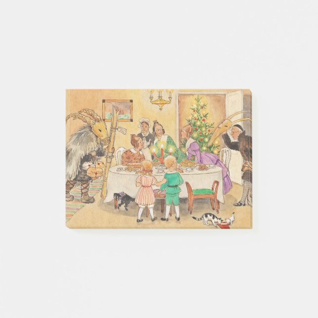 Post-it® Yule Goat à la table du dîner (Devant)