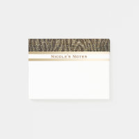 Zebra Brown Gold Sparkle Glam tendance Personnalis