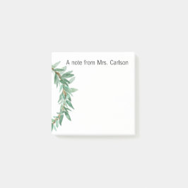 Post-Itanmerkung mit Kranz Post-it Klebezettel